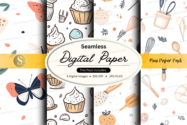 Seamless digital paper - mini paper pack digital paper
