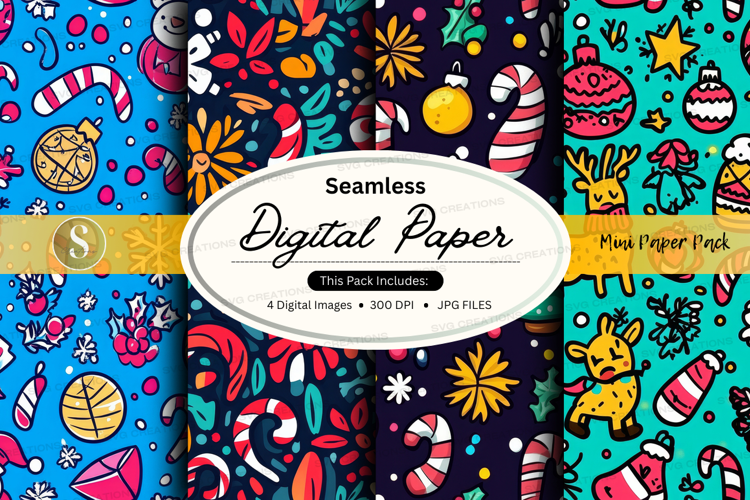 Seamless christmas digital paper