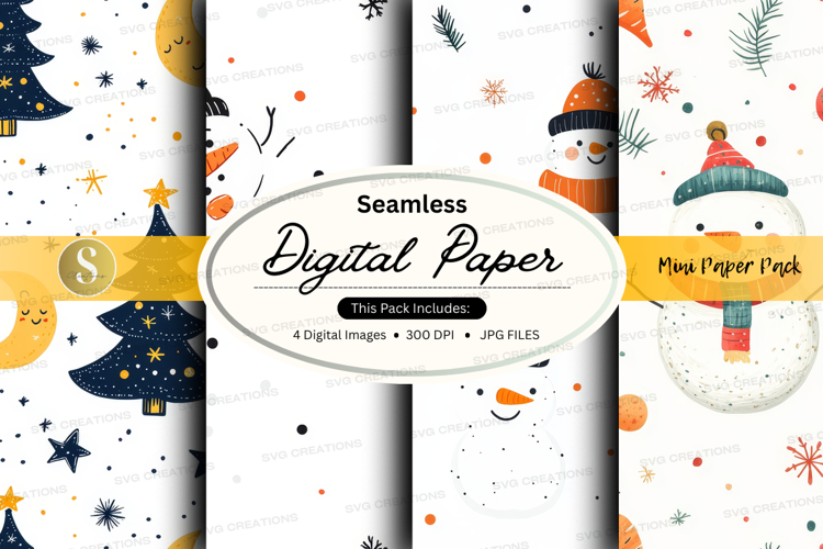 Seamless christmas digital paper