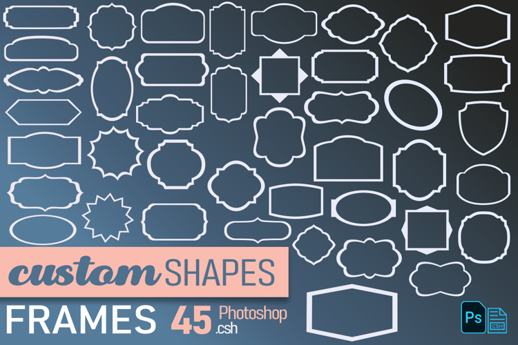Label frame shapes for Photoshop, .csh file