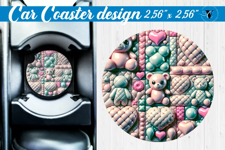 3D Car Coaster | Puff | Car coaster