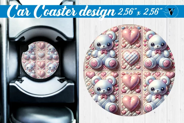 3D Car Coaster | Puff | Car coaster