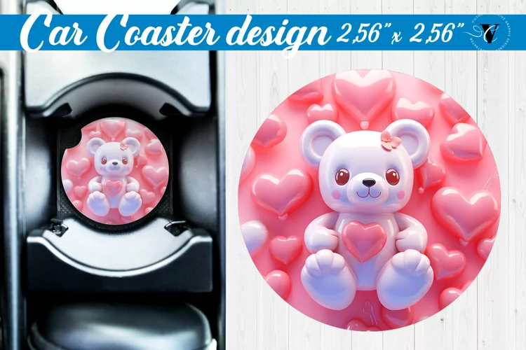 3D Car Coaster | Puff | Car coaster