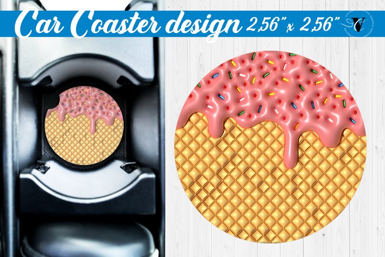 3D Car Coaster | Puff | Car coaster example image 1