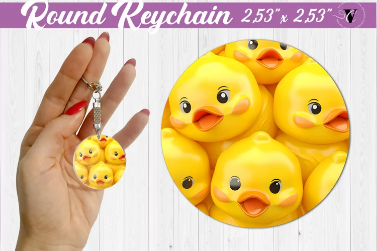 Round keychain sublimation | 3D Puff