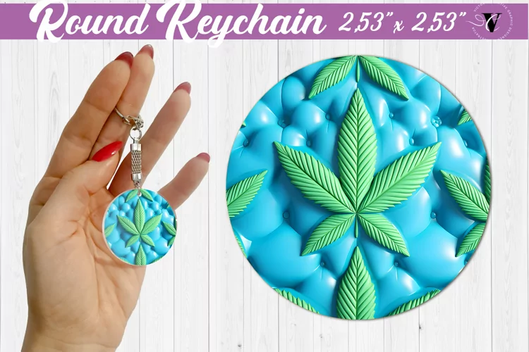 Round keychain sublimation | 3D Puff