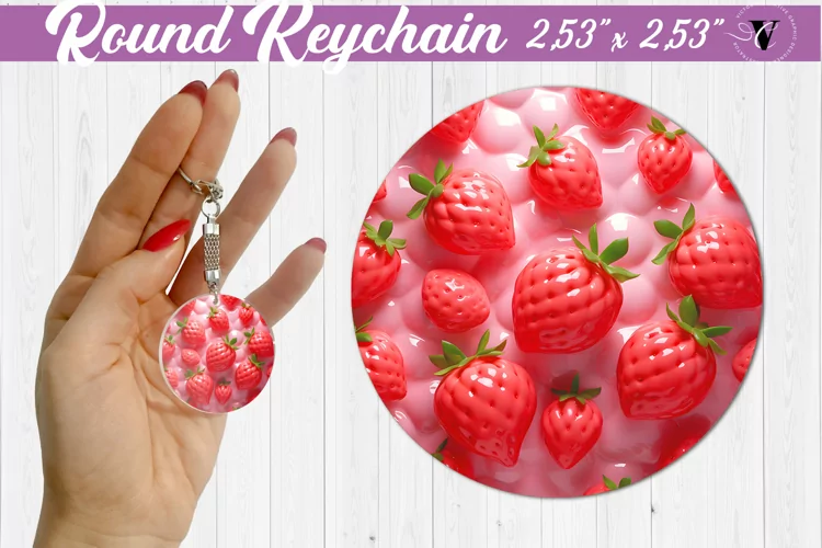 Round keychain sublimation | 3D Puff