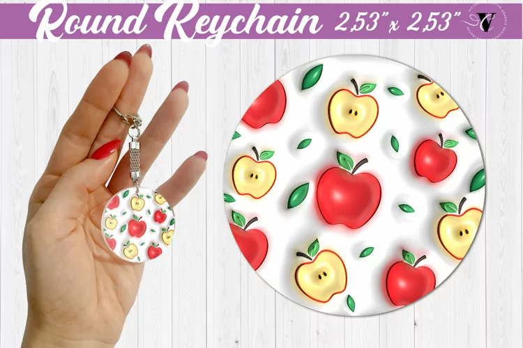 Round keychain sublimation | 3D Puff
