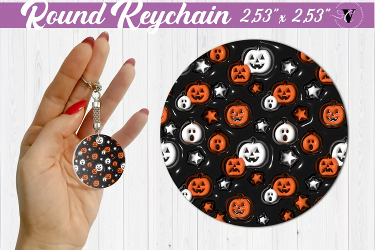 Round keychain sublimation | 3D Puff
