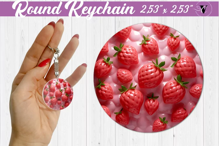 Round keychain sublimation | 3D Puff
