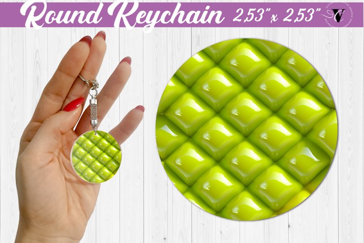 Round keychain sublimation | 3D Puff