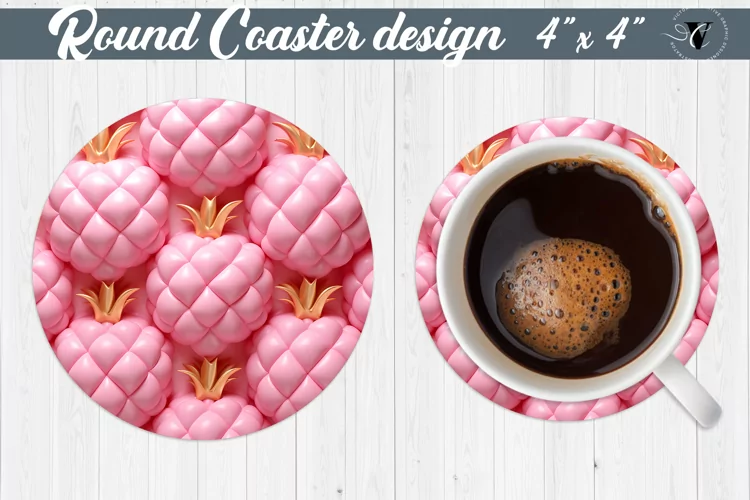 Round Coaster | Puff | 3D coaster
