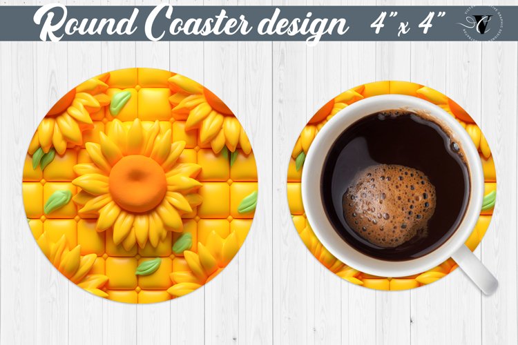 Round Coaster | Puff | 3D coaster example image 1