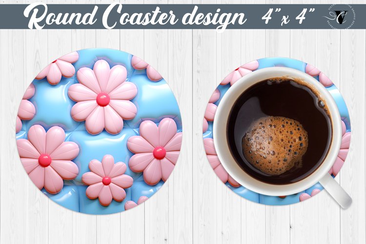 Round Coaster | Puff | 3D coaster example image 1