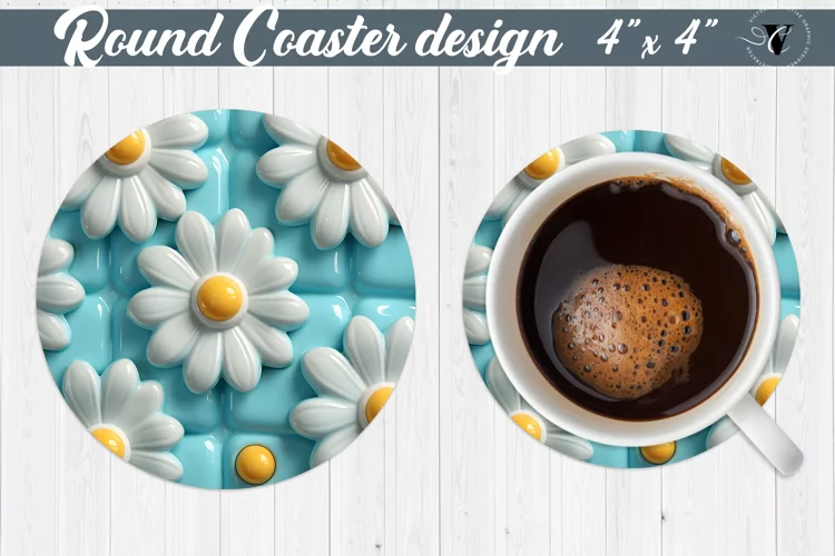 Round Coaster | Puff | 3D coaster