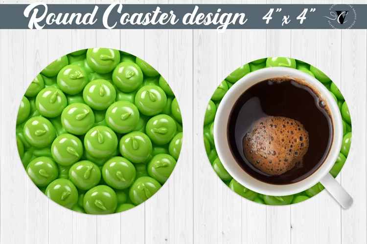Round Coaster | Puff | 3D coaster