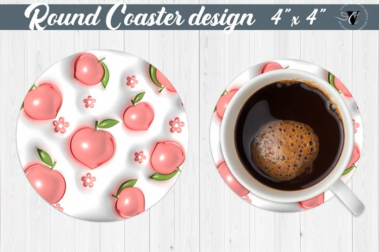 Round Coaster | Puff | 3D coaster