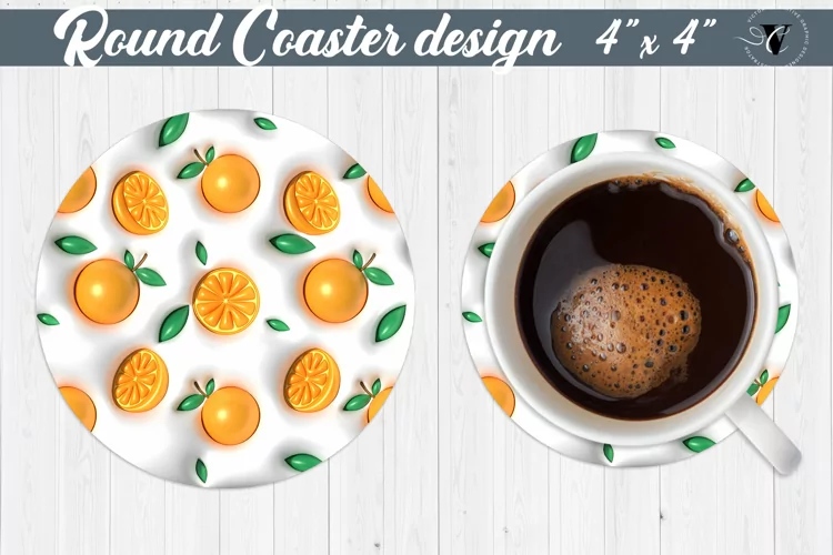 Round Coaster | Puff | 3D coaster