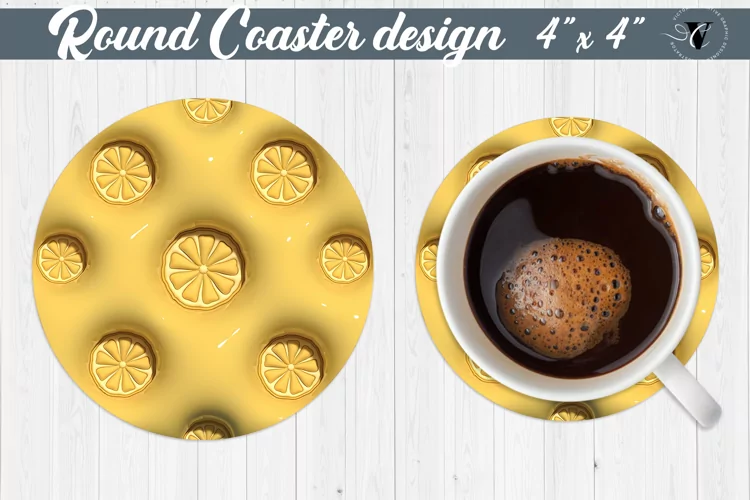 Round Coaster | Puff | 3D coaster
