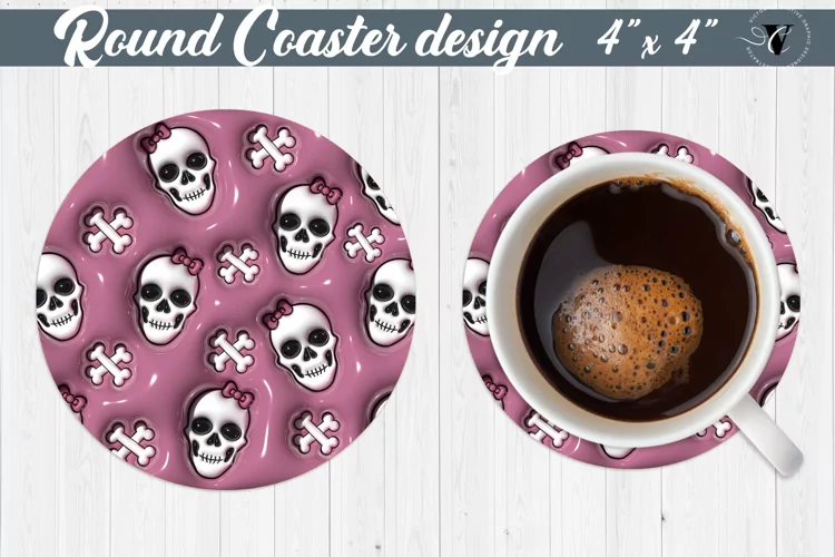 Round Coaster | Puff | 3D coaster