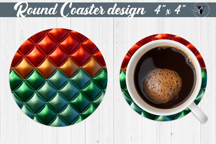 Round Coaster | Puff | 3D coaster