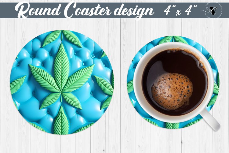 Round Coaster | Puff | 3D coaster example image 1