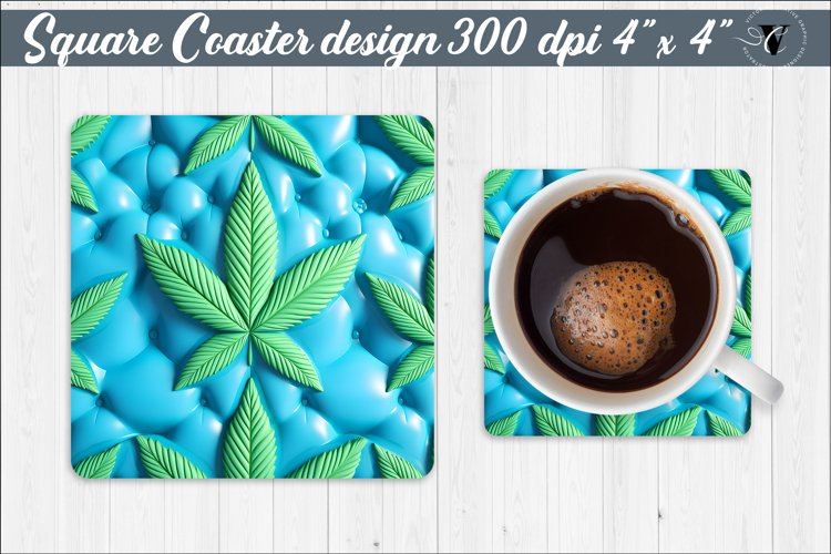Square Coaster | Puff | 3D coaster example image 1