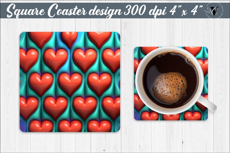 Square Coaster | Puff | 3D coaster example image 1