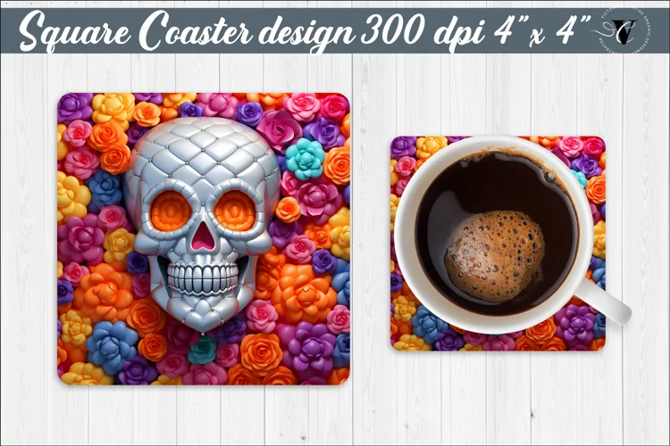 Square Coaster | Puff | 3D coaster