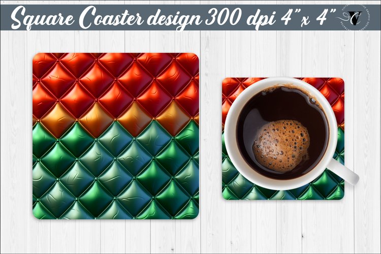 Square Coaster | Puff | 3D coaster example image 1
