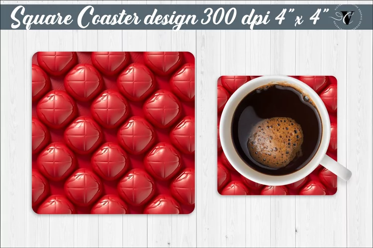 Square Coaster | Puff | 3D coaster