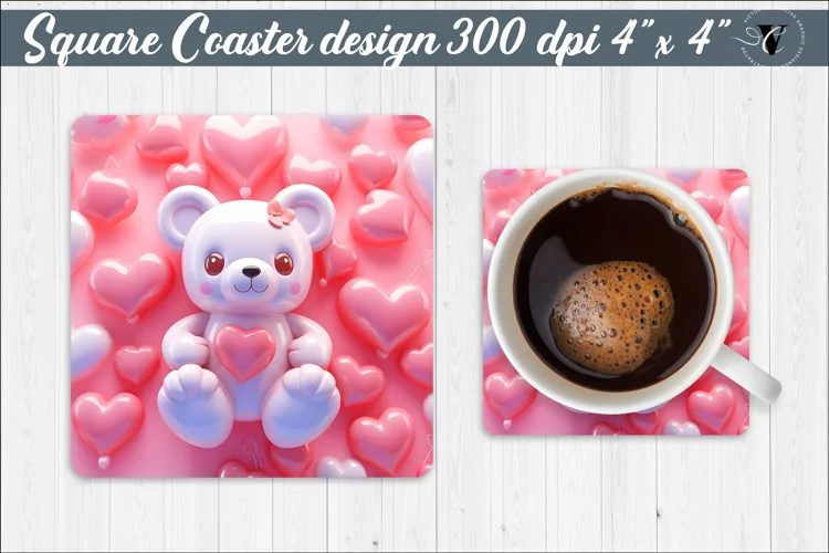 Square Coaster | Puff | 3D coaster