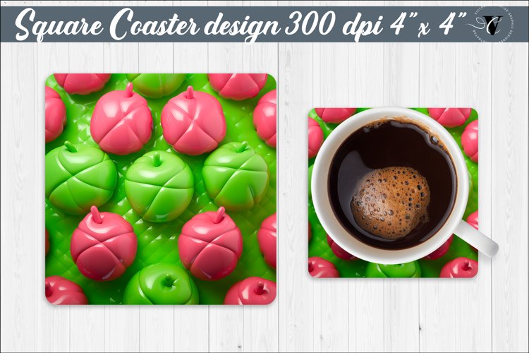 Square Coaster | Puff | 3D coaster example image 1