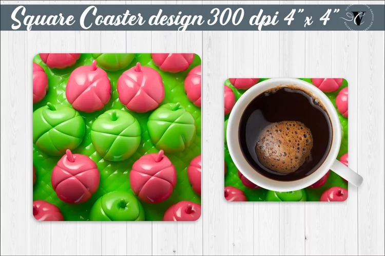 Square Coaster | Puff | 3D coaster