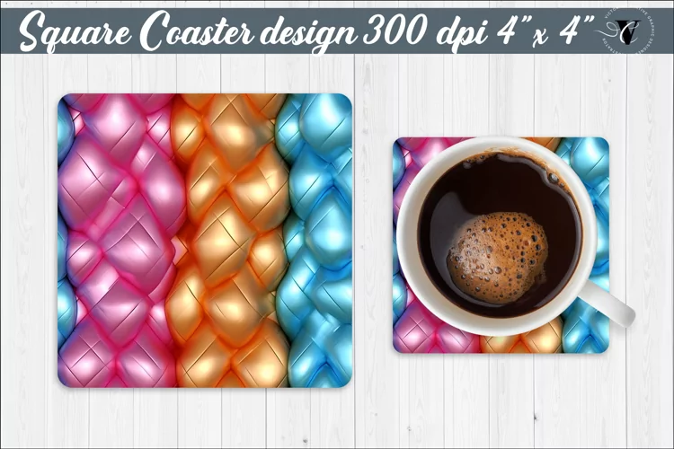 Square Coaster | Puff | 3D coaster