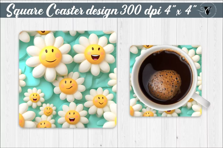 Square Coaster | Puff | 3D coaster