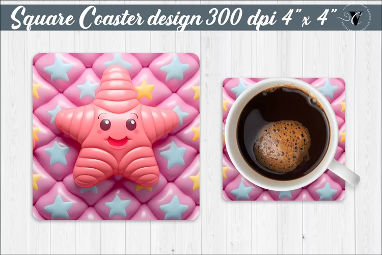 Square Coaster | Puff | 3D coaster