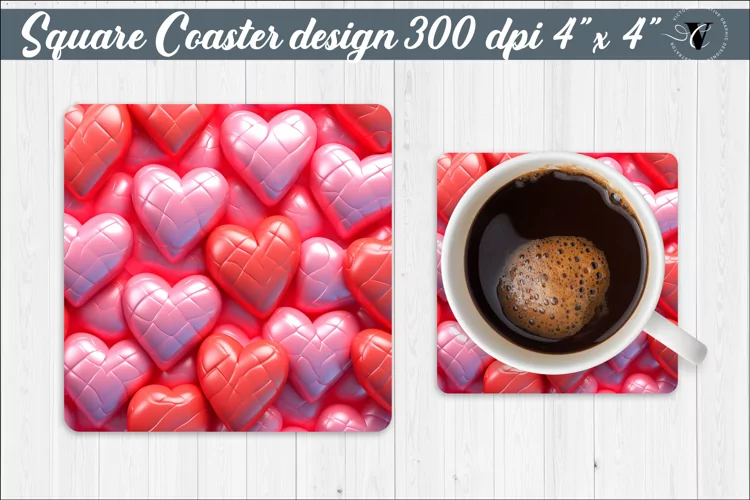 Square Coaster | Puff | 3D coaster