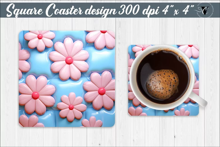 Square Coaster | Puff | 3D coaster