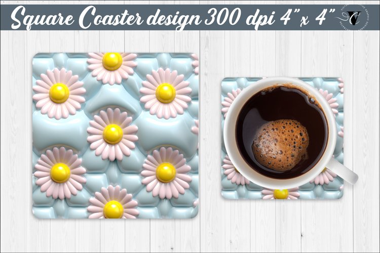 Square Coaster | Puff | 3D coaster example image 1