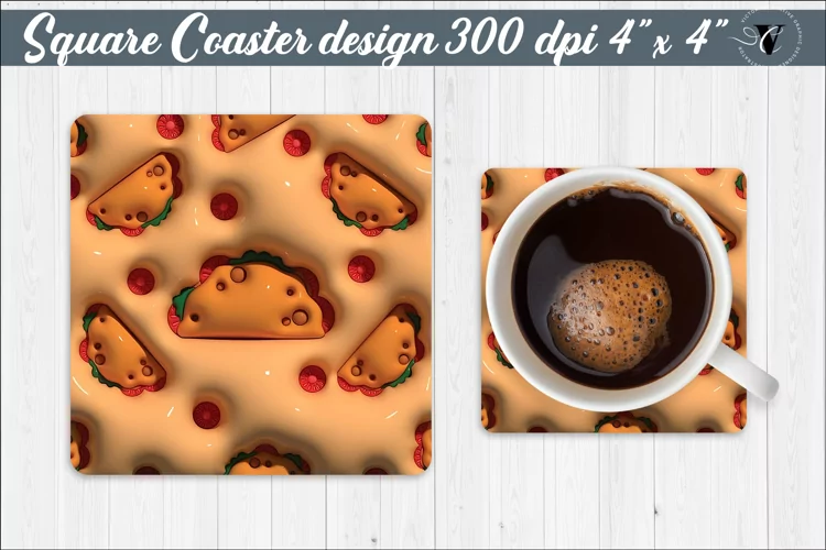 Square Coaster | Puff | 3D coaster