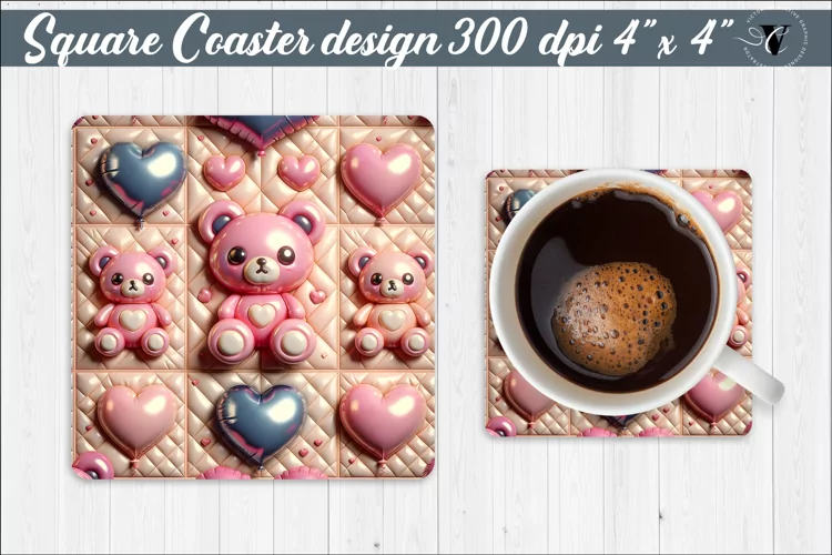 Square Coaster | Puff | 3D coaster
