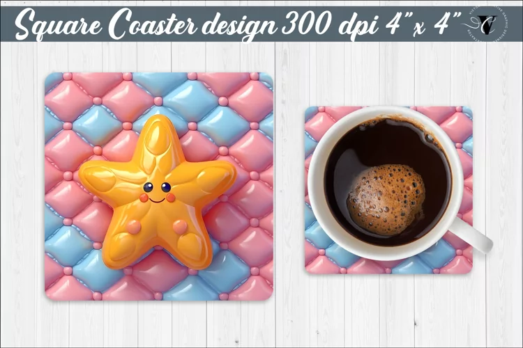 Square Coaster | Puff | 3D coaster
