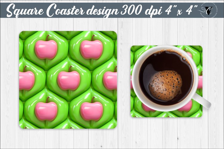 Square Coaster | Puff | 3D coaster example image 1