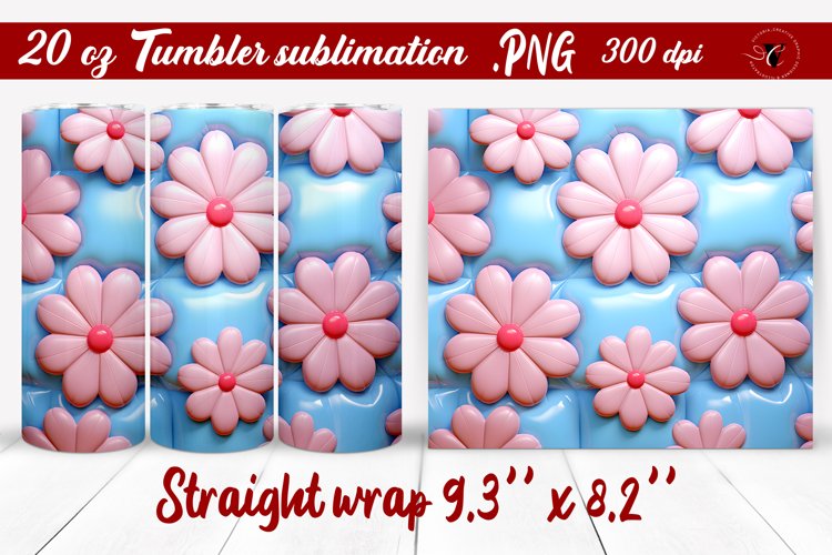 20 Oz Sublimation Tumbler Wrap Image 8