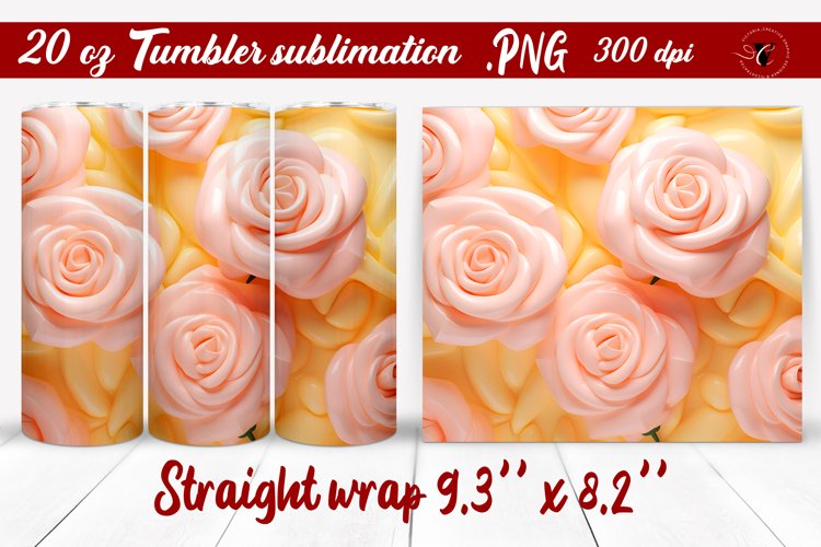20 Oz Sublimation Tumbler Wrap Image 4