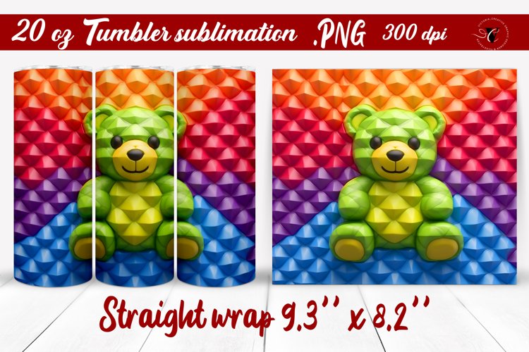 20 Oz Sublimation Tumbler Wrap Image 19