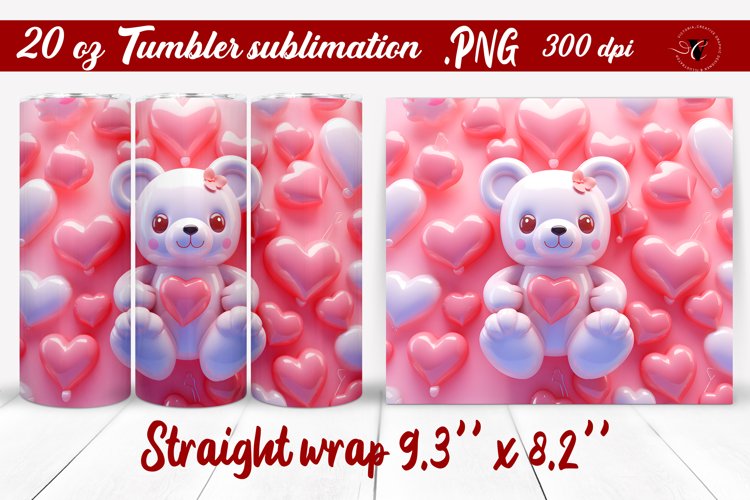 20 Oz Sublimation Tumbler Wrap Image 17