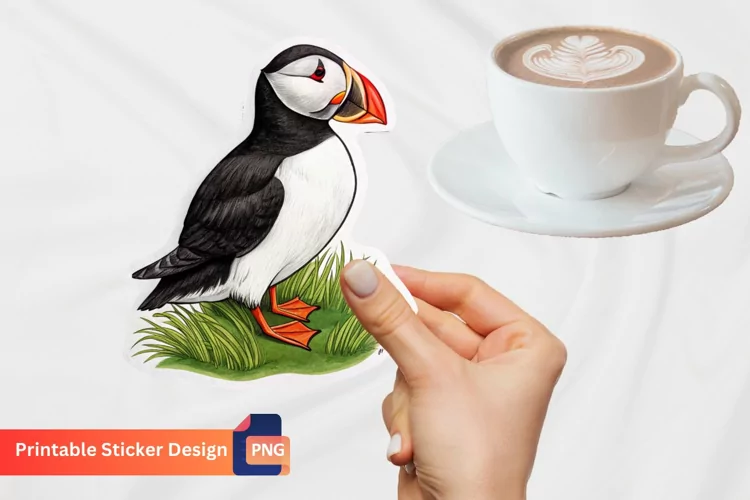 Puffin Sticker, Animal Sticker, Bird Lover Sticker Art