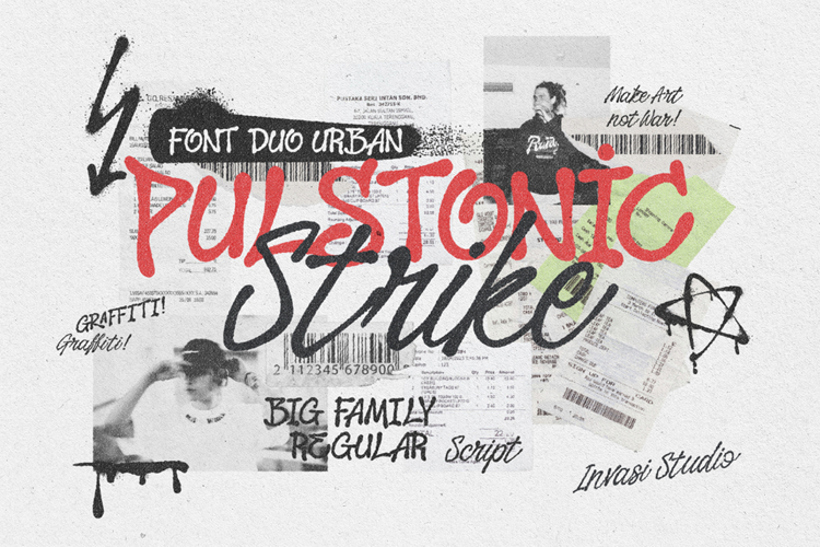 Pulstonic Strike Urban Font Duo